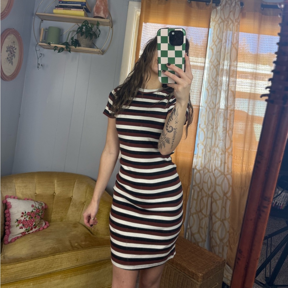 Zara // striped dress